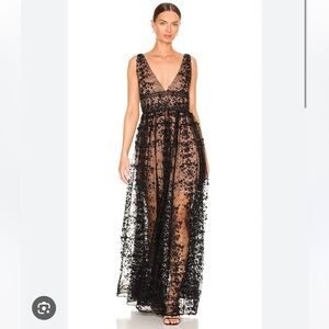 Bronx and Banco Black Lace Wedding Dress
